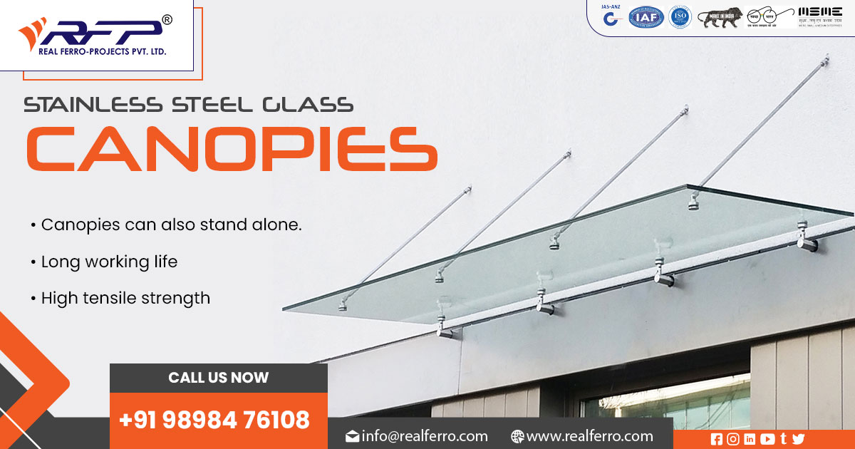 stainless steel glass canopy manufacturer in ahmedabad