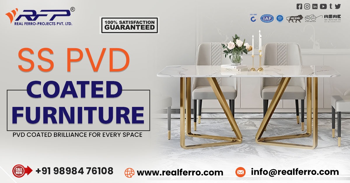 Modern PVD Coated Stainless Steel Furniture for Home & Office Spaces
