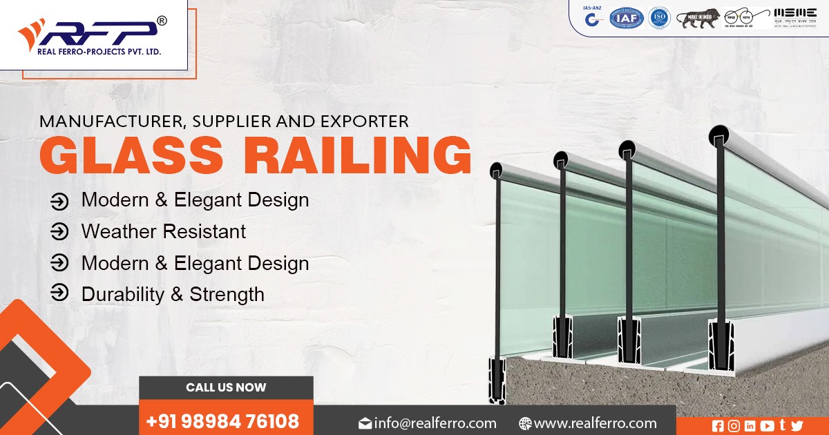 Manufacturer of Glass Railing for Modern Staircases