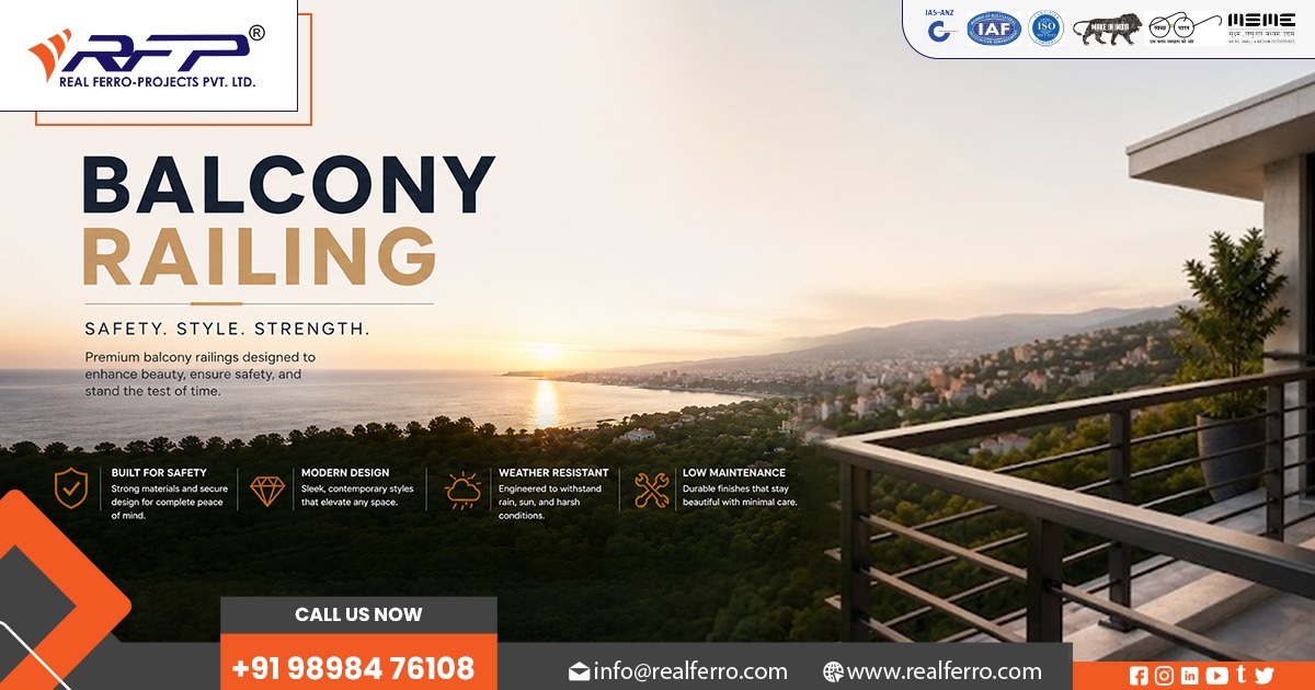 Modern Balcony Railing Design for Residential Buildings