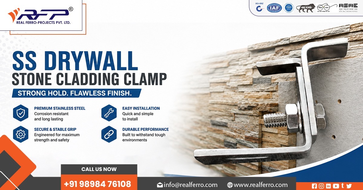 Premium SS Drywall Stone Cladding Clamp