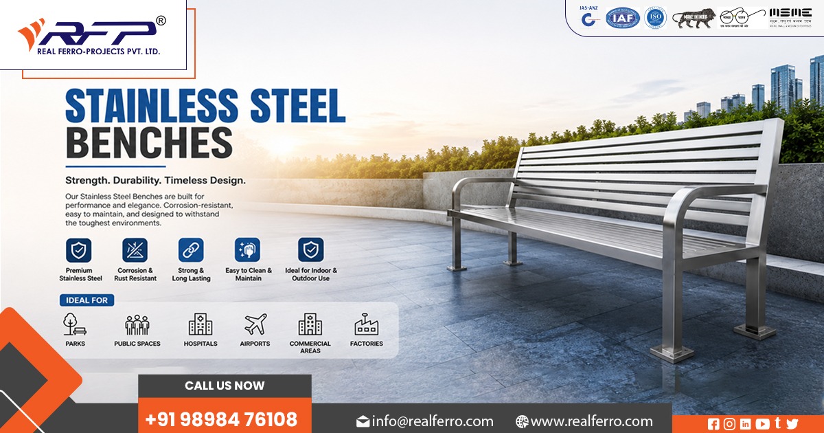 Manufacturer of Stainless Steel Benches for Public Areas
