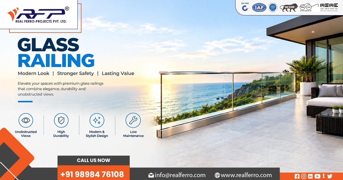 Manufacturer of Glass Railing for Residential Buildings